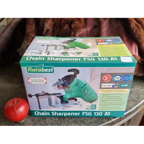 925 - A new Florabest Chain Sharpener model FSG 130 A1 in original box. Similar models retail for €38 on a... 