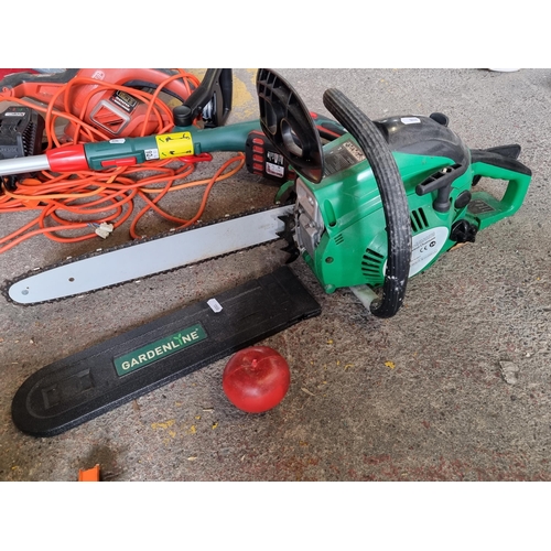 940 - A Gardenline petrol chainsaw, model number RY1E40F. In good clean condition. Similar models availabl... 