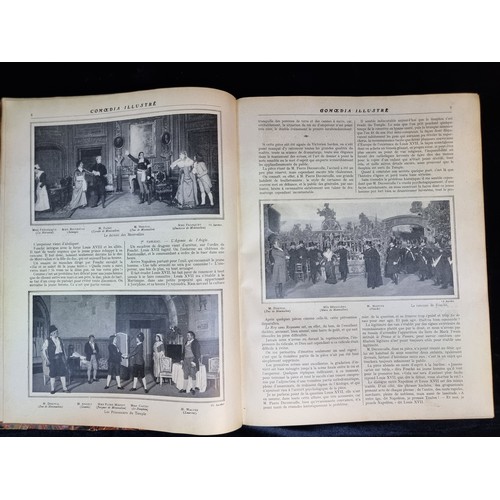 180 - Star Lot: Two hardback antique volumes of the French language bi-annual magazine Comœdia Illustré. I... 