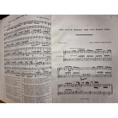 206 - Four gorgeous leather bound antique books of songs and sheet music, printed by Hely's of Dublin. A w... 