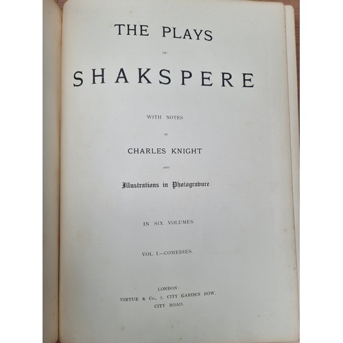 420 - A complete set of six hardback books titled 'The Plays of Shakespeare' including volumes I-VI. With ... 