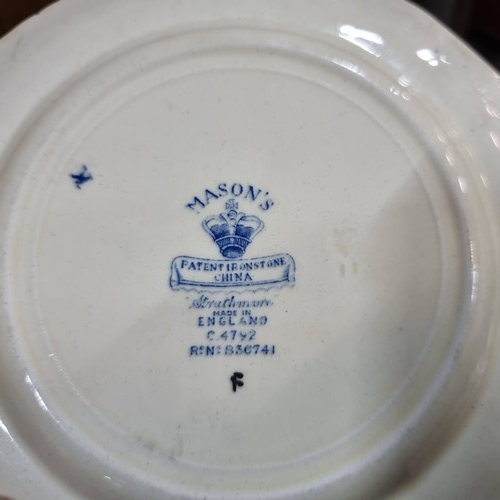 705 - Star lot : Forty pieces of Mason's Ironstone China in the Strathmore pattern including two tureens, ... 