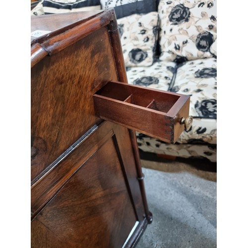 861 - Star Lot : A gorgeous 1820s Rosewood  davenport desk with sloped writing surface topped with black l... 