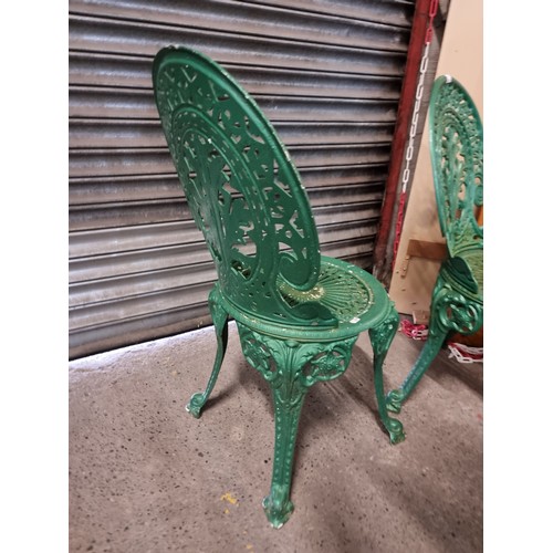 924 - Star lot :A fantastic antique  outdoor dining suite consisting of 5 very heavy high quality  cast ir... 