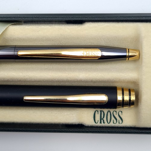 4 - A fabulous collection of Cross instruments, comprising of a ball point and propelling pencil. These ... 