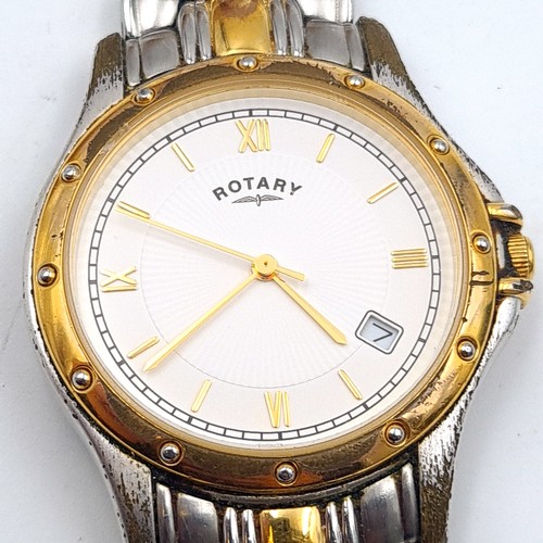 28 - A fabulous heavy gauge Rotary wrist watch, featuring dual toned detail, baton dial, sweep second han... 