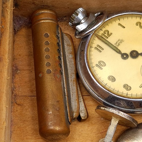 527 - A collection of twelve items, comprising of five rings, a pill box, a wrist watch, a vintage lighter... 