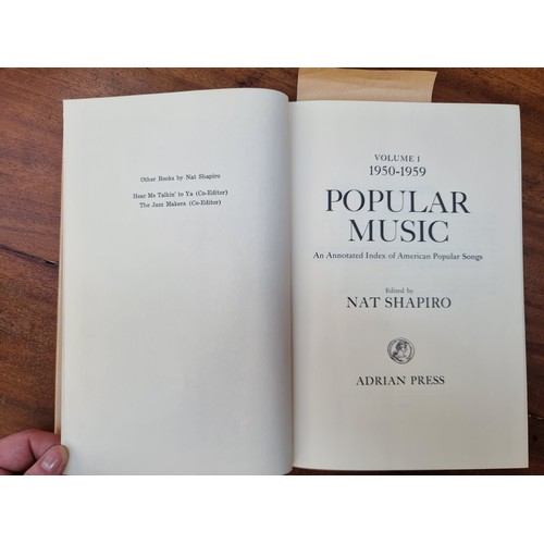 421 - Six hardback books titled 'Popular Music' including volumes I-VI. Edited by Nat Shapiro and publishe... 