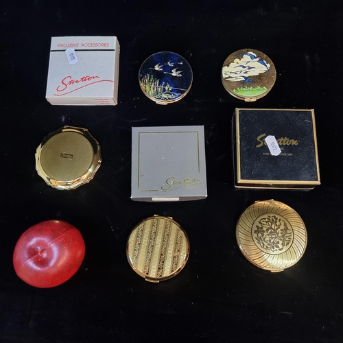 A Selection Of Five Vintage Powder Compacts By Stratton England 