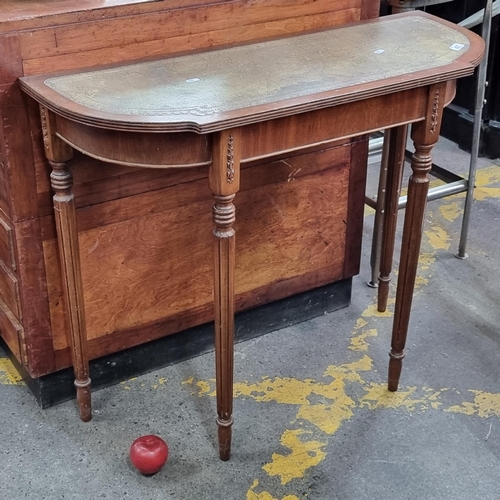 Golden oak store console table