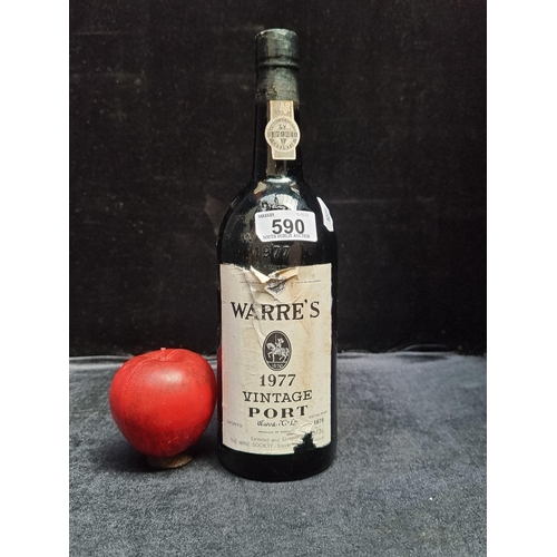 590 - A sealed 75cl bottle of Warre's 1977 Vintage Port. RRP: €146 on winesearcher.com