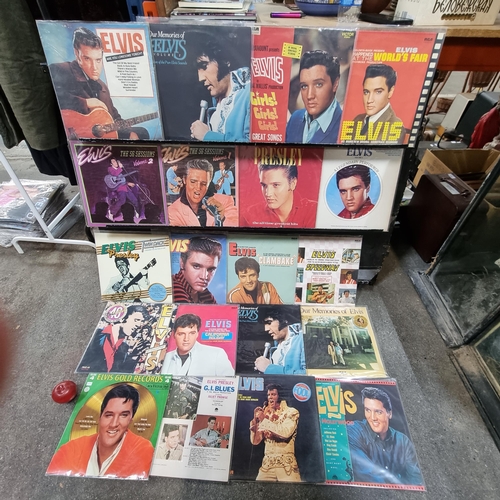 703 - Twenty vinyl record albums of Elvis Presley including Elvis Are You Lonesome Tonight (1982), Our Mem... 