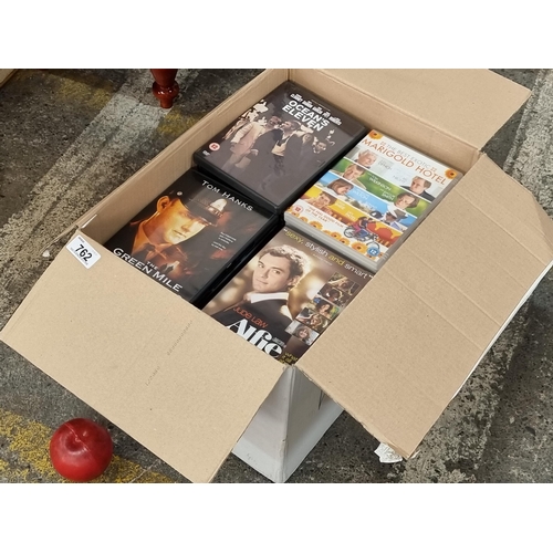 762 - A large box containing a over 50 DVD's and box sets including 