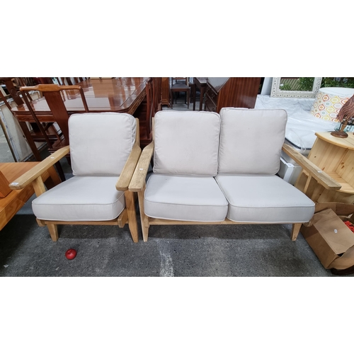 790 - Star lot : A gorgeous Vida garden two seater bench with matching chair. Both items feature the trait... 