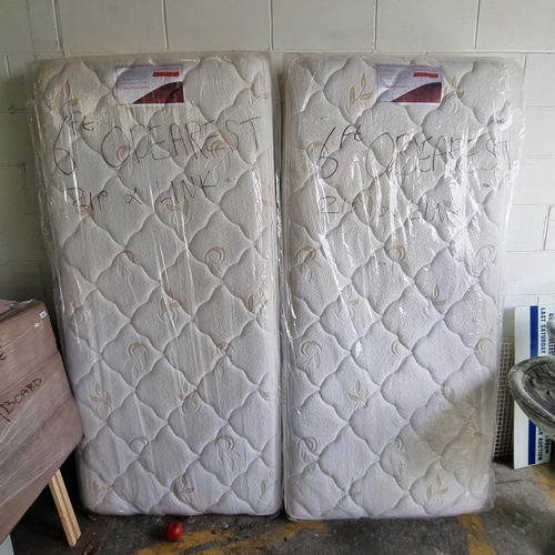 874 - An Irish made 6ft Odearest mattress. Brand new, in original packaging, these very high quality mattr... 