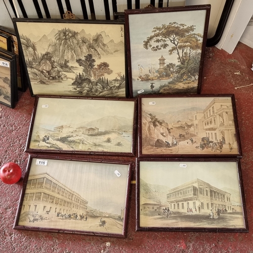 915 - A set of six vintage prints consisting of images of Victorian Australia and Hong Kong. Along with tw... 