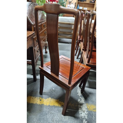 759 - Star Lot : A breathtaking large Chinese wooden extendable Rosewood  dining table with ten matching d... 