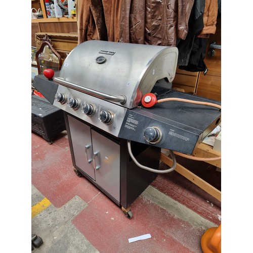 941 - A Master Cook 4 burner stainless steel Gas BBQ with side burner. Similar RRP of €319 at homestoreand... 