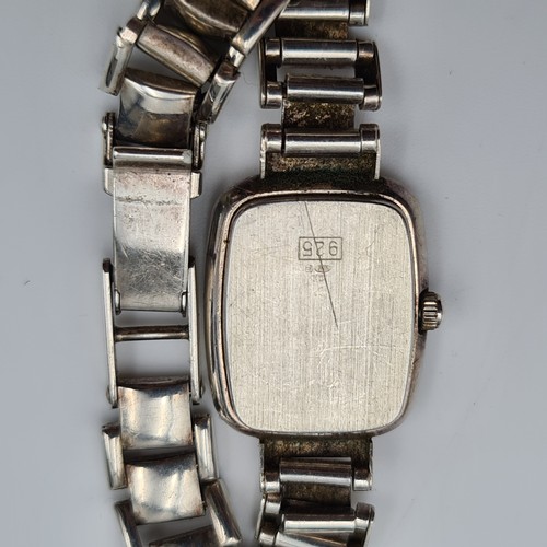 19 - A matching vintage sterling silver hallmarked set, comprising of a watch and bracelet. This fabulous... 