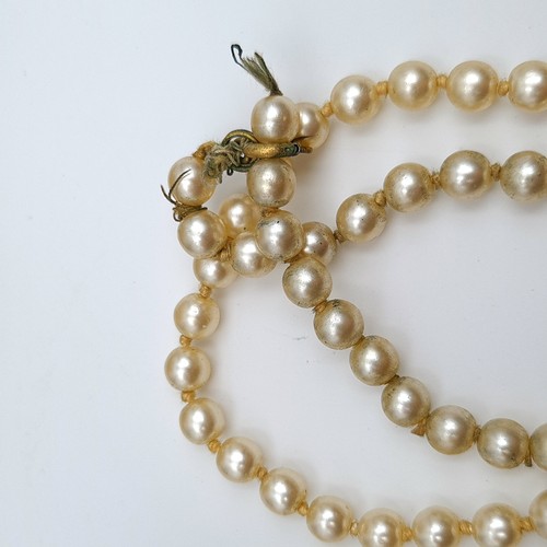 24 - Two wrap around vintage pearl necklaces, the first is a fabulous example with a length of 130cm. Tog... 