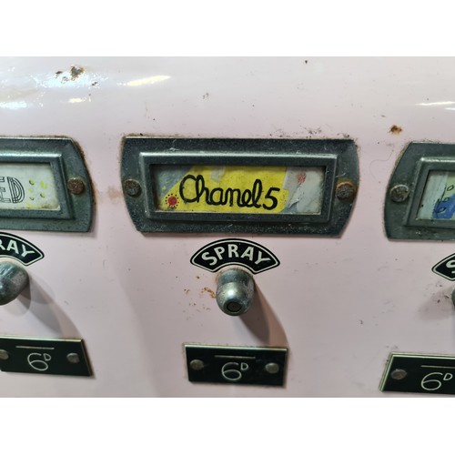 881 - Star Lot : A brilliant original master-matic perfume vending machine. Features slots for Tweed, Chan... 