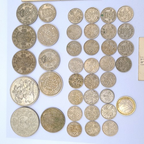 646 - A collection of pre-decimal United Kingdom , circa 1948-1970.. Together with a 50 Millennium coin of... 