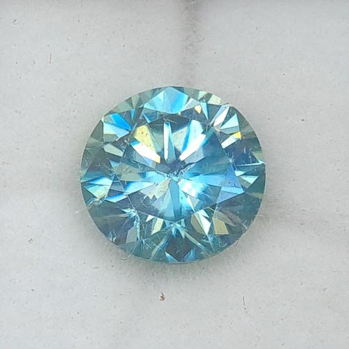 628 - A collection of two certified brilliant cut Ocean Blue Moissanites, consisting of a 15.75 large exam... 