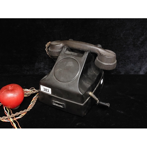 383 - A brilliant, very heavy original vintage bakelite telephone made by Ericson dating to the 1940s. Wit... 