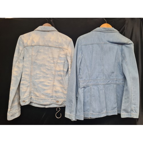 935 - Two fabulous denim jackets in UK size 8 one made by Joseph and the other by Roberto Cavalli Angels.