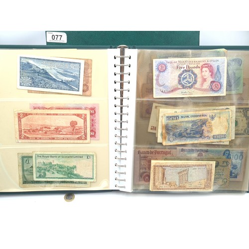 77 - Star lot : A large banknote collection including good Irish and international examples. Held in a go... 