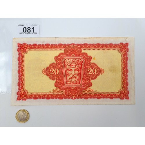 81 - A £20 Lady Lavery Irish banknotes dating to 6.1.1975.