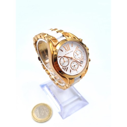 A designer two toned Michael Kors MK 5907 Bradshaw chronograph