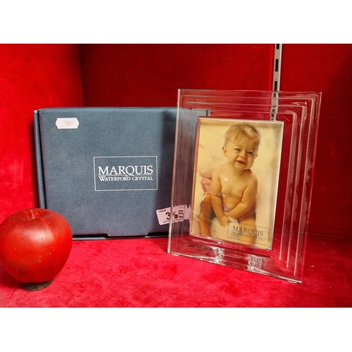 365 - A Marquis by Waterford Crystal photo frame to hold photos measuring 3.5 x 5 inches.