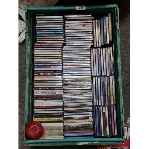 481 - A complete crate of Elvis Presley interest CDs. Including full albums and compilation releases. Cove... 