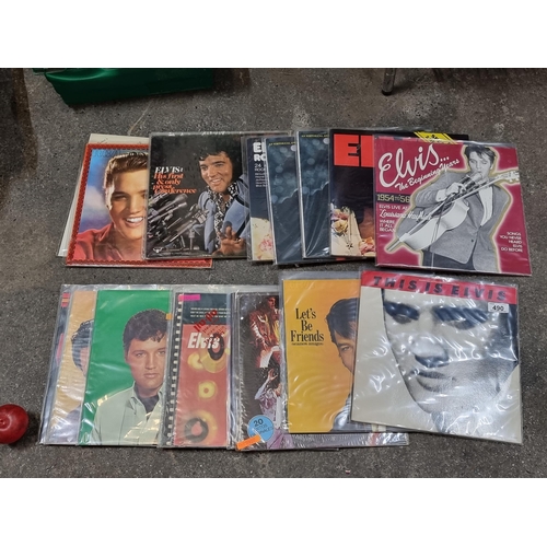 490 - A selection of twenty-two vinyl albums concerned with the songs and performances of Elvis Presley. I... 