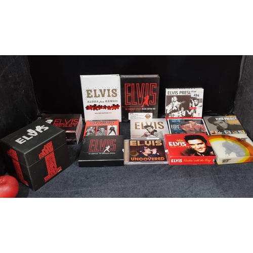 494 - A selection of thirteen CD boxsets concerned with the work of Elvis Presley. Featuring songs from hi... 