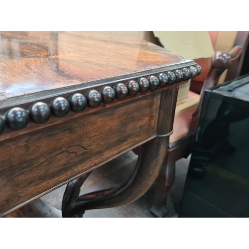 413 - Super Star Lot : A fabulous very heavy Georgian solid Rosewood  table. Featuring four sinuous legs w... 