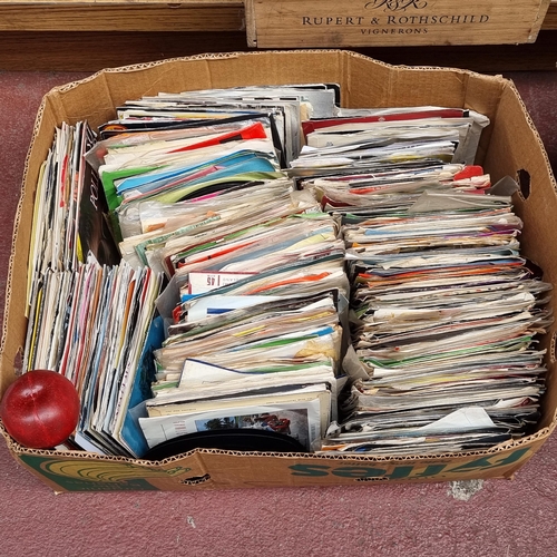 618 - A huge collection of approximately 200 vinyl singles from the 1970s / 1980s mostly rock and pop. Unc... 