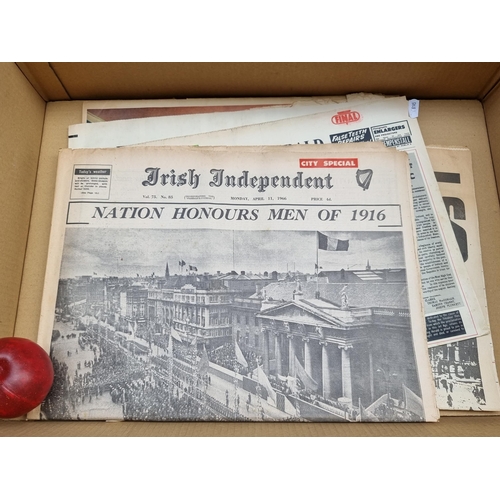 640 - Five vintage newspapers dating to 1966 commemorating the 50th anniversary of the Easter Rising of 19... 