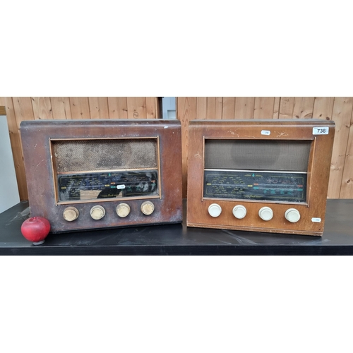 738 - Two fabulous vintage Bush Radios with A.C. receivers including a Type A.C. 41 example. Both housed i... 