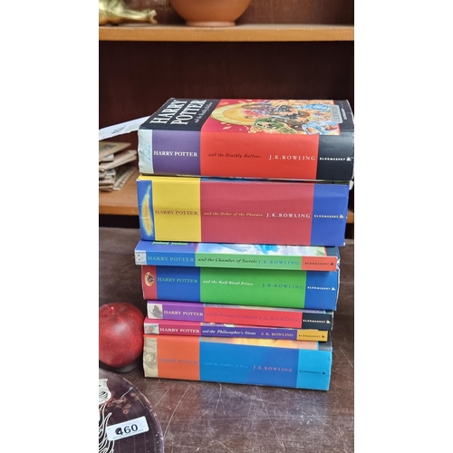 962 - A full set of seven first edition Harry Potter books published by Bloomsbury press. All with origina... 