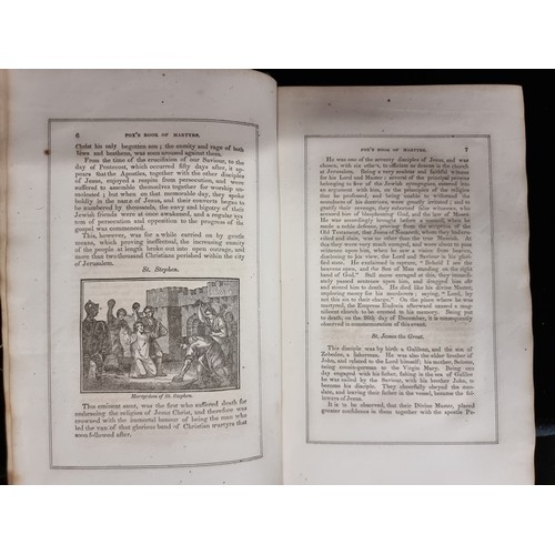 350 - An antique hardback book titled 'Fox's Book of Martyrs' by Rev. John Fox. Published by Auburn and Bu... 