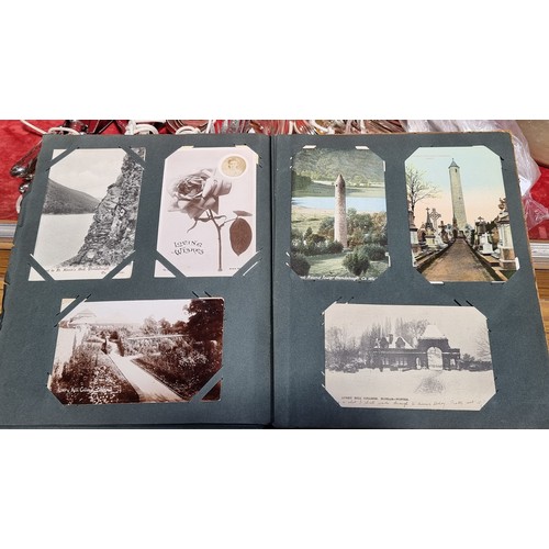 363 - A vintage postcard album containing 90 postcards including examples showing popular tourist destinat... 