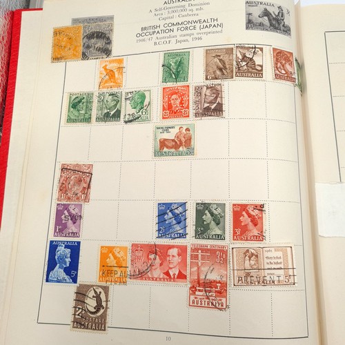 96 - A good vintage stamp album holding a wide variety of global stamps including a particularly rich col... 