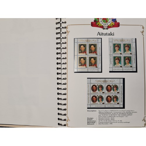 150 - Three volumes of Stanley Gibbons albums containing the stamps produced in celebration of the Royal W... 