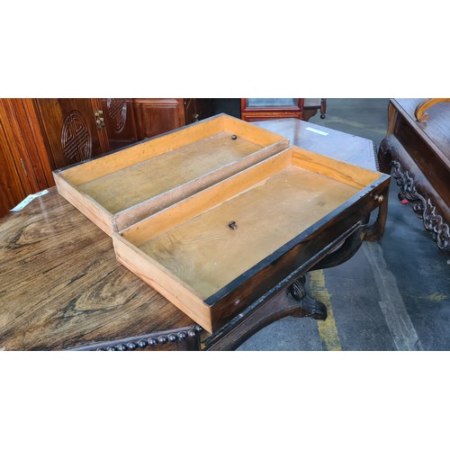 413 - Super Star Lot : A fabulous very heavy Georgian solid Rosewood  table. Featuring four sinuous legs w... 