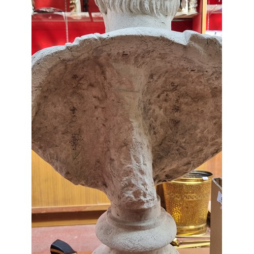 611 - Star lot : A large handsome Gladiator bust crafted from plaster. Featuring lovely detail to face and... 