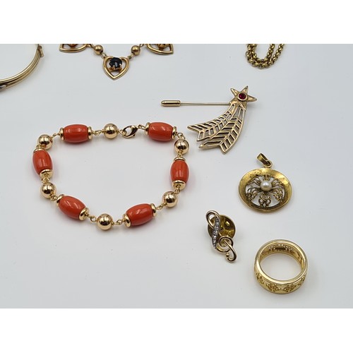 30 - A large collection of high quality rolled gold and gold plated costume jewellery, consisting of brac... 