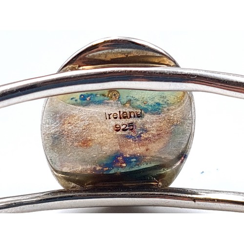 577 - A pretty sterling silver contemporary Irish designed bangle, by the 