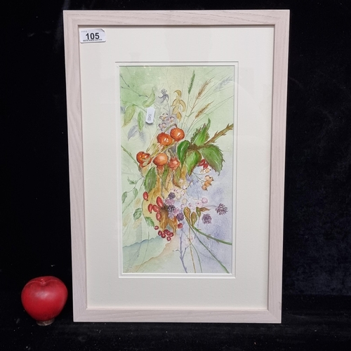 105 - A charming original watercolour on paper painting by the artist Mary O'Donoghue dating to 2012 showi... 